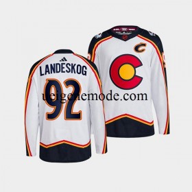 Herren Colorado Avalanche Eishockey Trikot Gabriel Landeskog 92 Adidas 2022-2023 Reverse Retro Weiß Authentic